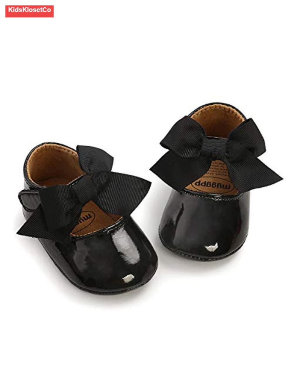 Baby Girl Mary Jane Flats, Synthetic Leather Non-Slip Toddler First Walkers
